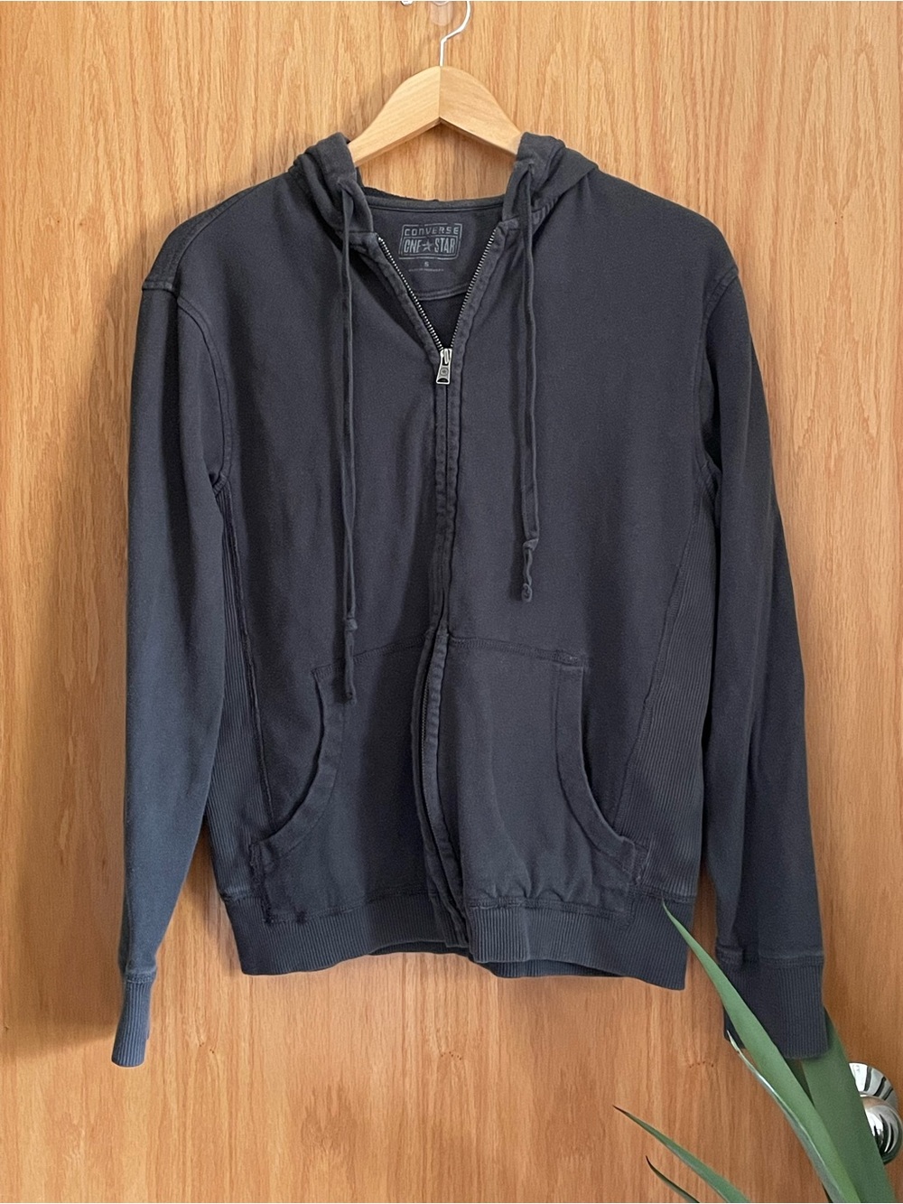 Converse One Star Gray Zip Hoodie